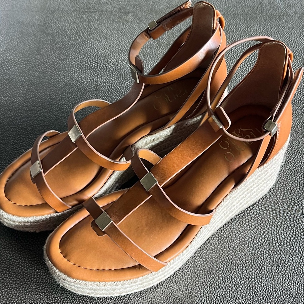 Franco Sarto Pana Espadrille Wedge Sandals - LIKE NEW (Size 7)